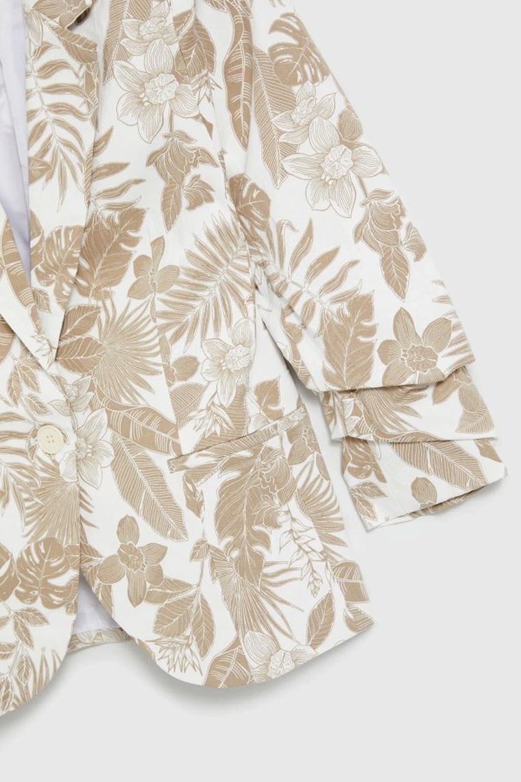 Marynarka damska, biała, Moodo