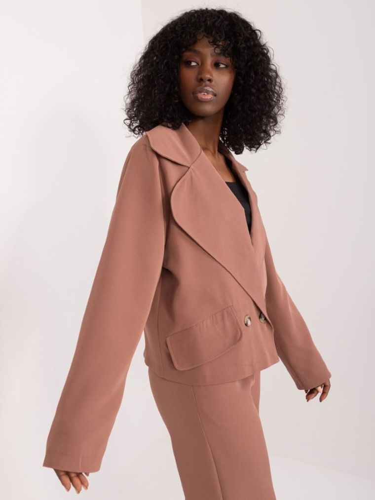 Marynarka damska, brązowa, Lakerta