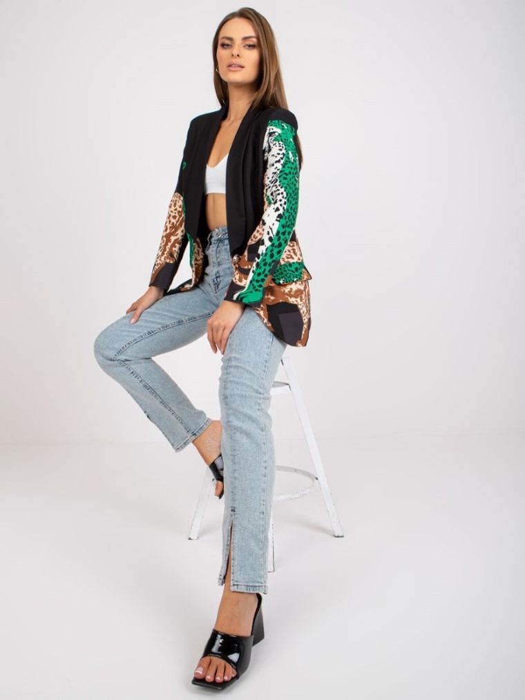 Marynarka damska, czarna, Italy Moda