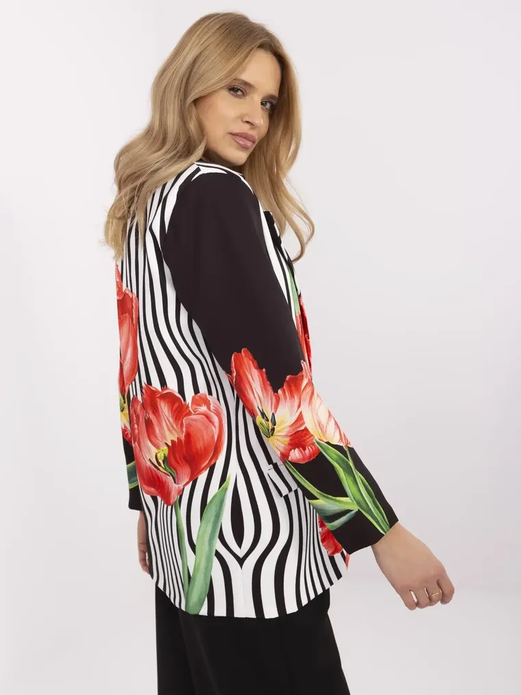 Marynarka damska, czarna, Italy Moda