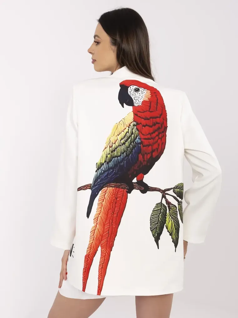 Marynarka damska, ecru, Italy Moda