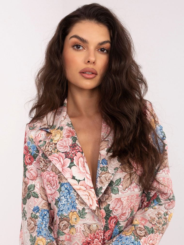 Marynarka damska, różowa, Italy Moda