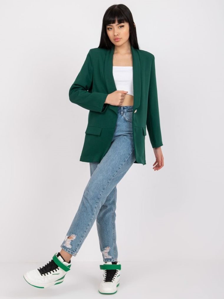 Marynarka damska, zielona, Italy Moda