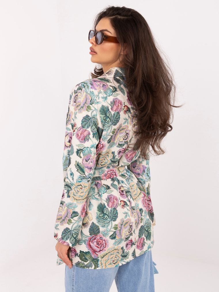 Marynarka damska, zielona, Italy Moda