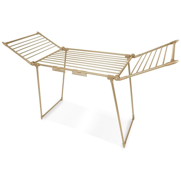 Massido, Debora, suszarka na pranie stojąca, rozkładana, złota, 19 mb