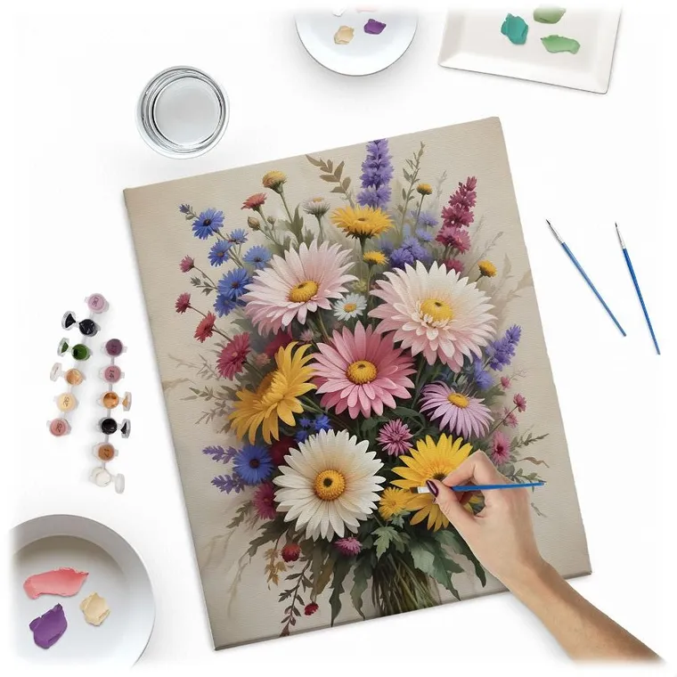 Massido, obraz do malowania po numerach, Kwiaty, 40-50 cm