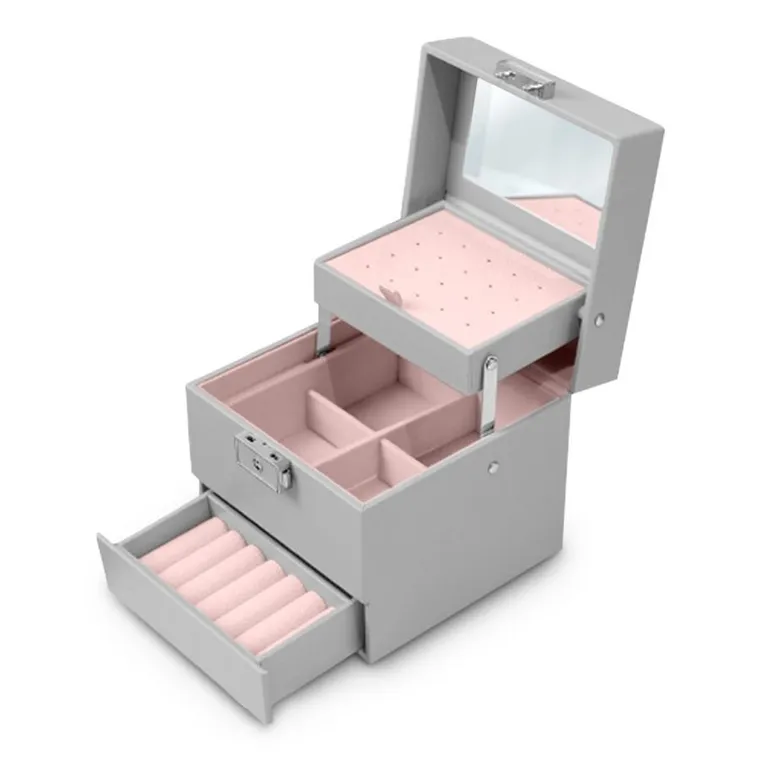 Massido, szkatułka na biżuterię, szara