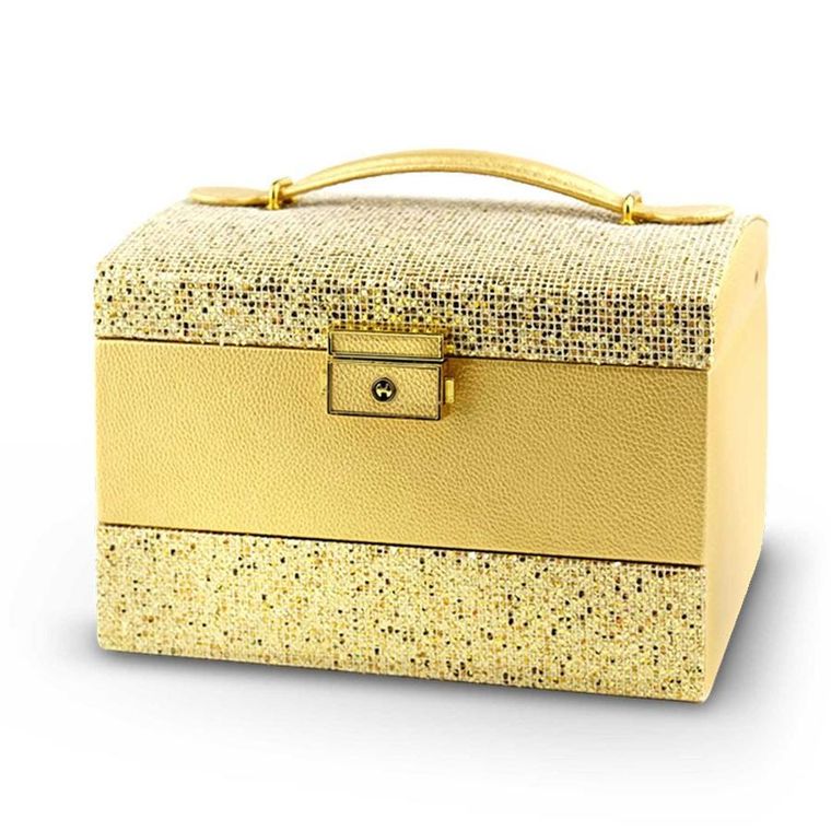Massido, szkatułka na biżuterię, złota