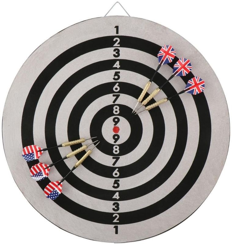 Master Darts, tarcza do darta deluxe sizalowa z rzutkami, 45 cm