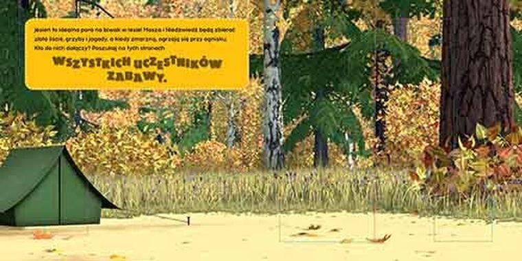 Masza i Niedźwiedź. 4 pory roku. Książka z otwieranymi okienkami