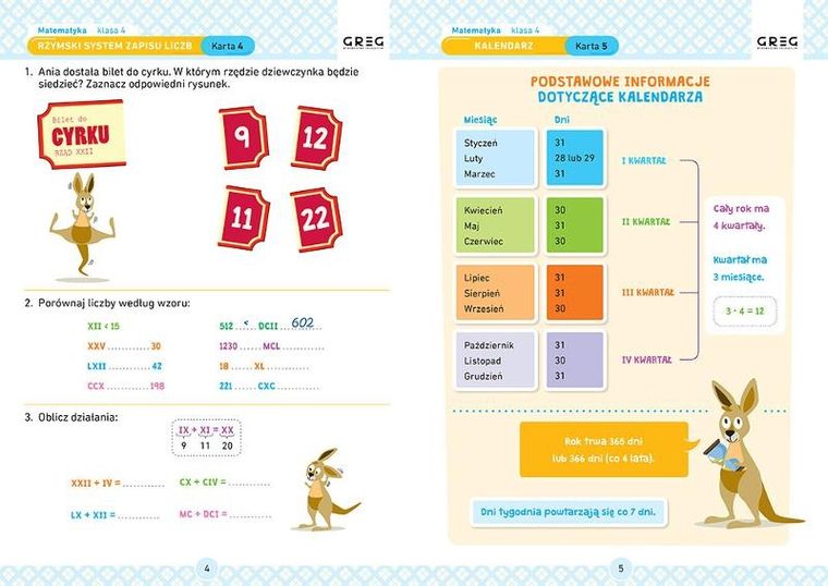 Matematyka. SP 4. Karty pracy w szkole i w domu