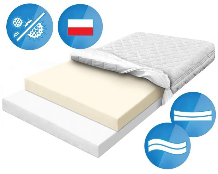 Materace z Gór, Duo Soft Standard, materac przytulny, piankowy, dwustronny, miękki, 60-140-10 cm