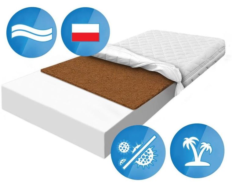 Materace z Gór, Flexi Kokos, materac adaptacyjny, piankowy, kokosowy, 80-160-26 cm