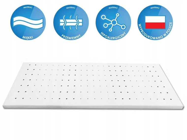 Materace z Gór, Top Air Flexi, materac komfortowy, nawierzchniowy, piankowy, 70-160-2 cm
