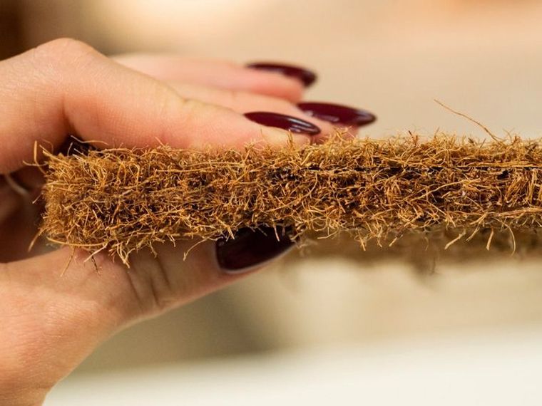 Materace z Gór, Top Kokos Cube, materac utwardzający, nawierzchniowy, kokosowy, bez pokrowca, 100-180-6 cm