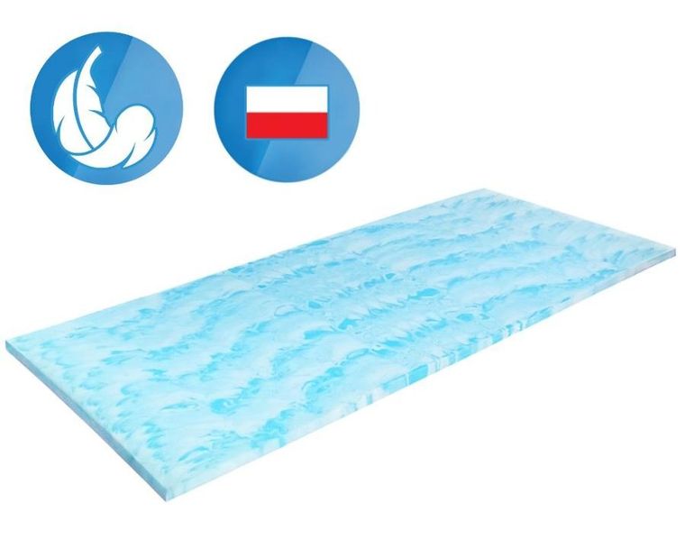 Materace z Gór, Top Marshmalo, materac puszysty, nawierzchniowy, wysokoelastyczny, bez pokrowca, 100-190-6 cm