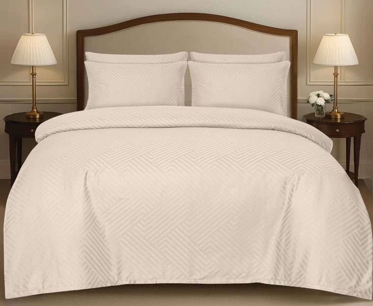 Matex, 3-częściowy komplet pościeli, adamaszek geometryczny, 160-200 cm