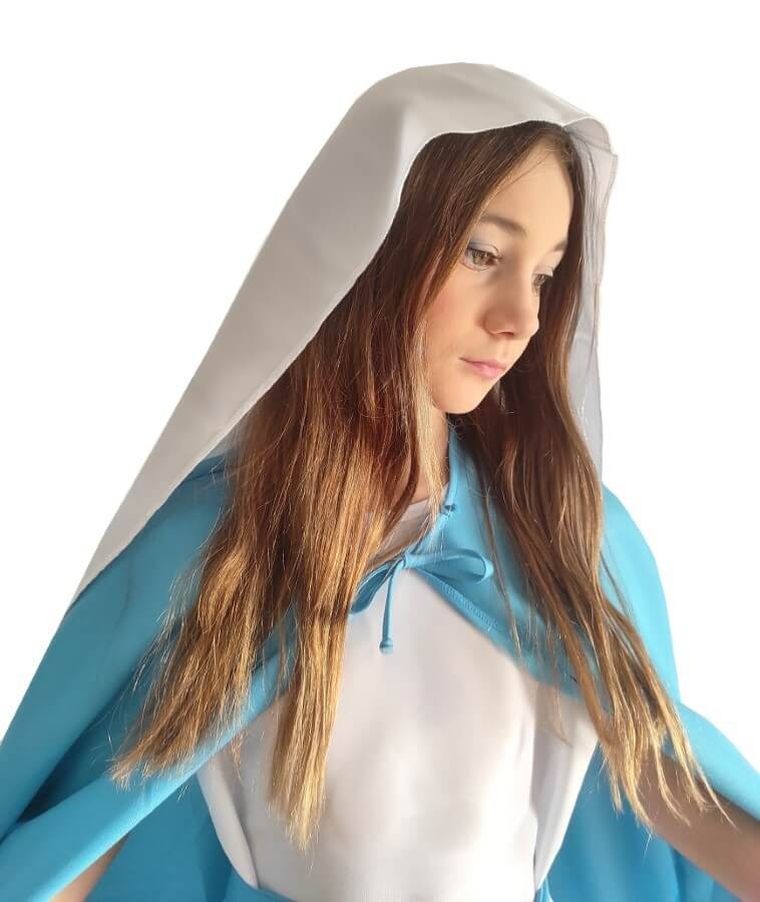 Matka Boska, strój na jasełka, rozmiar 98/104