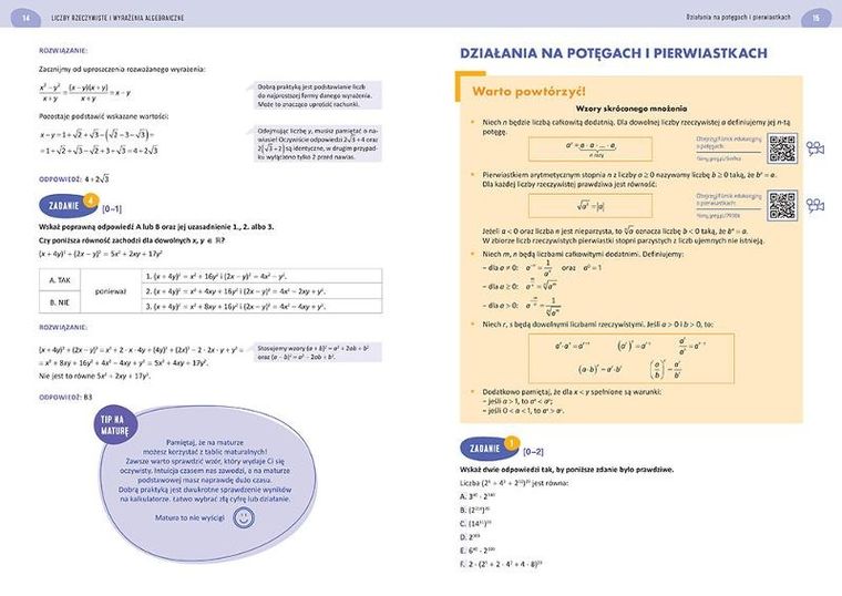 Matura - matematyka - 2024-2026. Repetytorium maturalne