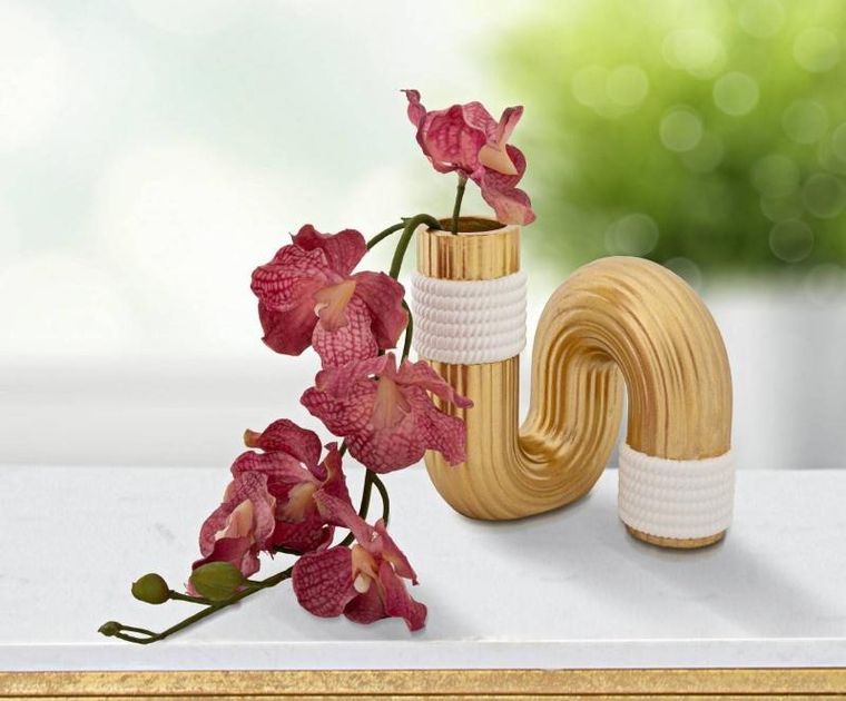 Mauro Ferretti, wazon w kształcie fali z polyresinu, wys. 13 cm