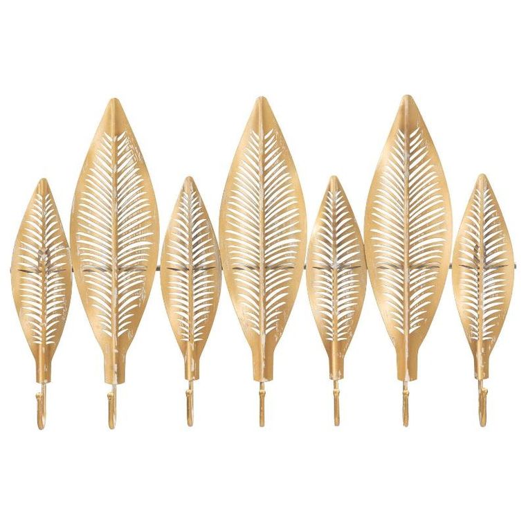 Mauro Ferretti, wieszak do przedpokoju, wzór liści, 7 haczyków