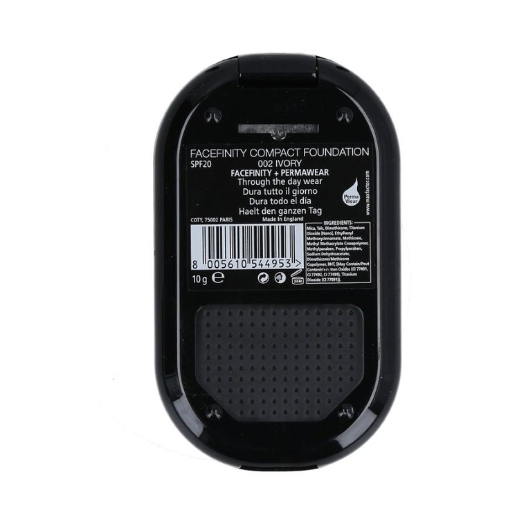 Max Factor Facefinity Compact, podkład w kompakcie 002 Ivory, 10 g