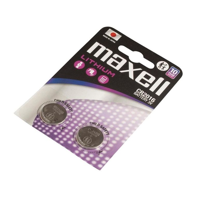 Maxell, bateria litowa, 3V, CR2016, 2 szt.
