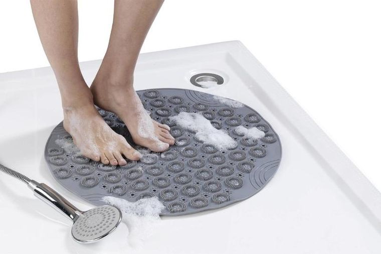 Maximex, mata antypoślizgowa pod prysznic z wypustkami masującymi stopy, Ø 55 cm