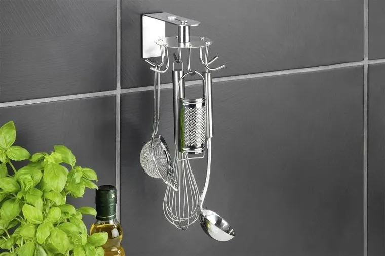 Maximex, wieszak kuchenny ze stali nierdzewnej, obrotowy, 6 haczyków