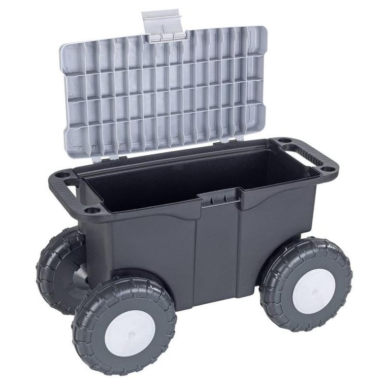 Maximex, wózek ogrodowy XXL, z siedziskiem i schowkiem, 15 l