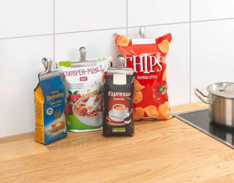 Maximex, zestaw klipsów kuchennych ze stali nierdzewnej, 10 szt.