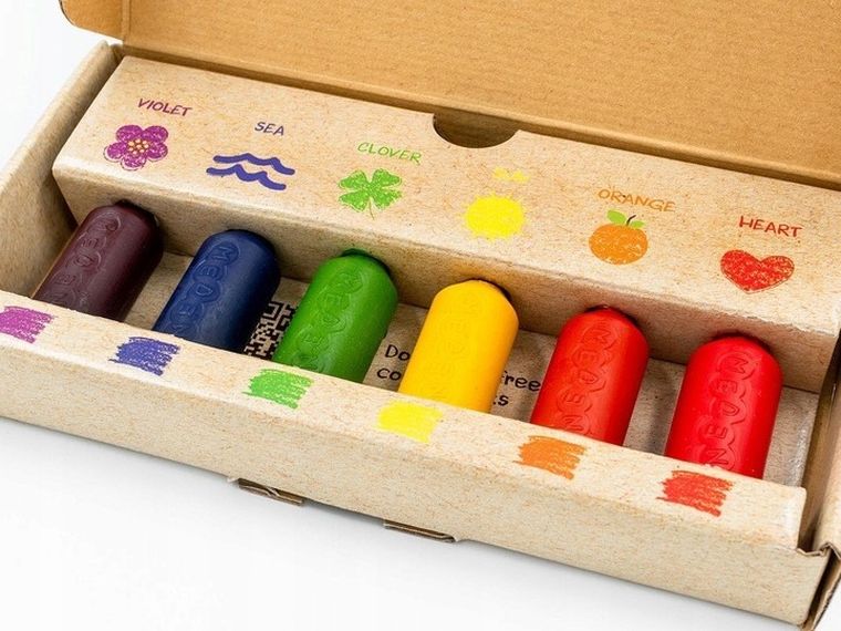 Medenka, kredki z wosku pszczelego, 6 kolorów