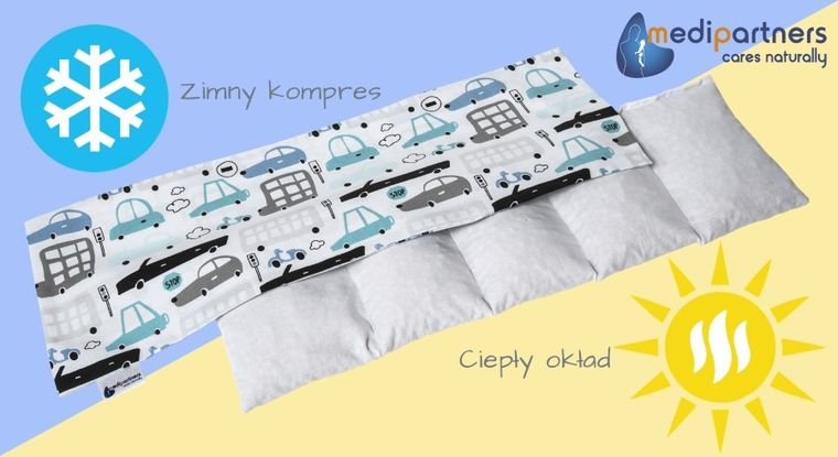 Medi Partners, Auta, termofor 5-komorowy z pestkami wiśni, 20-60 cm