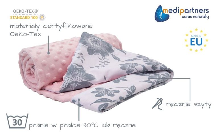 Medi Partners, Berry, kocyk minky, 75-100 cm