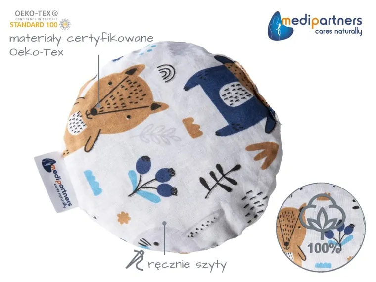 Medi Partners, Boho Animals, mały termofor z pestkami wiśni