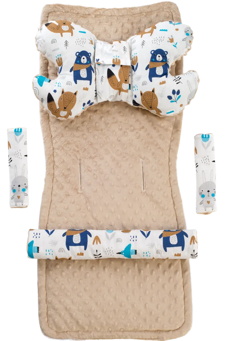 Medi Partners, Boho Animals, wkładka do wózka, zestaw, 4 elementy