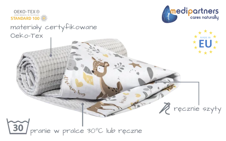 Medi Partners, Jelonki, kocyk, wafel, 75-100 cm