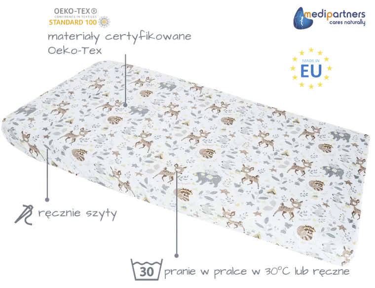 Medi Partners, Jelonki, prześcieradło z gumką, 60-120 cm