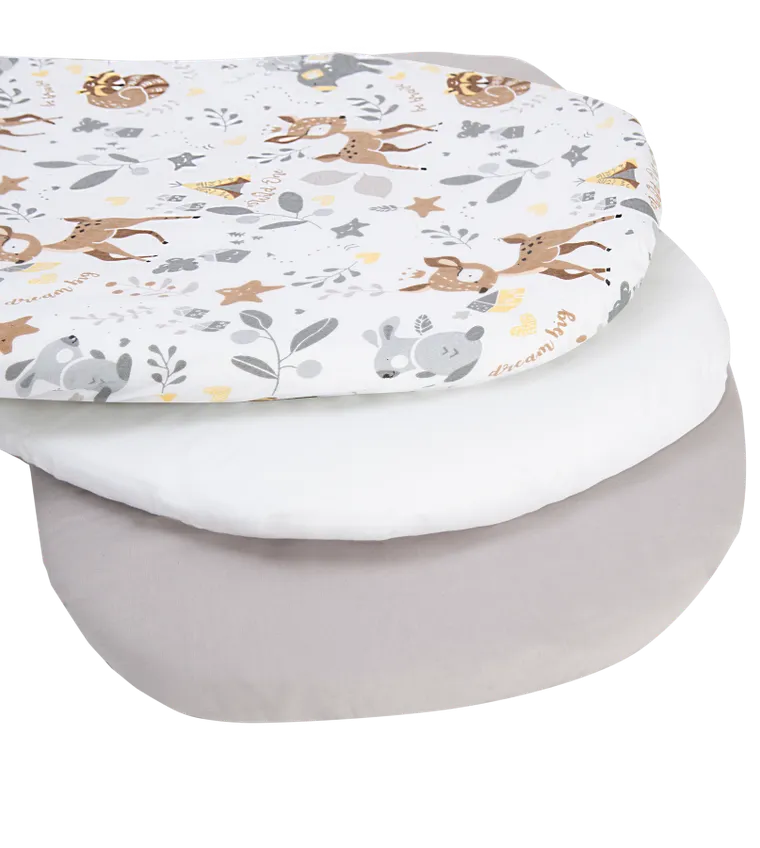 Medi Partners, Jelonki, prześcieradło z gumką do łóżeczka, bawełniane, 86-40 cm, 3 szt.