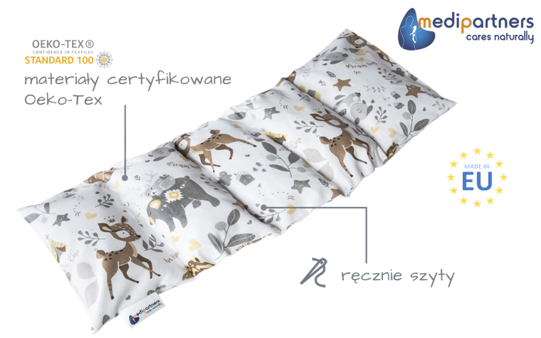 Medi Partners, Jelonki, termofor 5-komorowy z pestkami wiśni, 20-60 cm