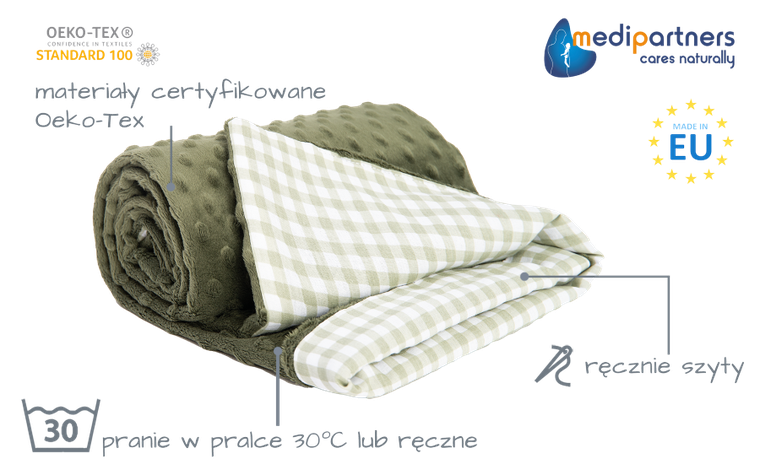 Medi Partners, Krata, kocyk dziecięcy, 75-100 cm