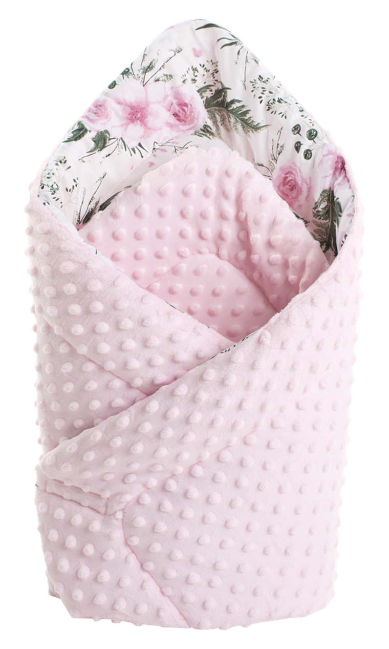 Medi Partners, Kwiaty, rożek niemowlęcy, minky, róż