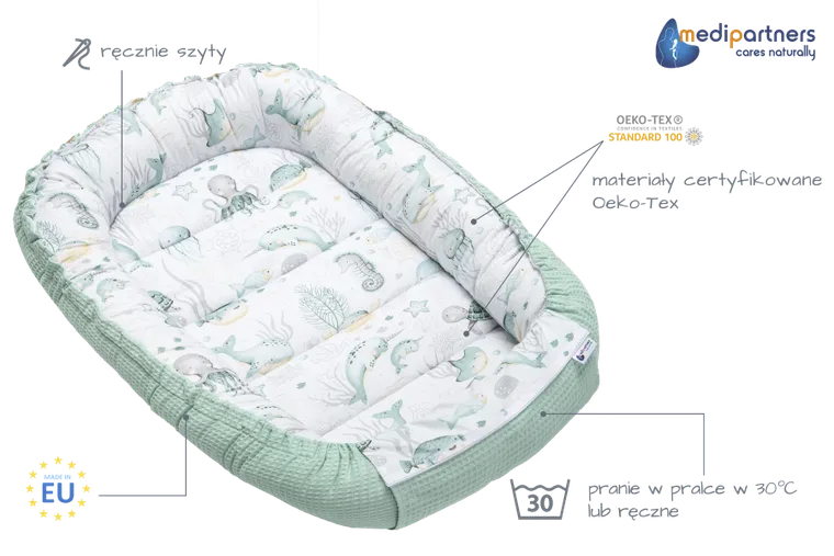 Medi Partners, Ocean, gniazdo, kokon dla niemowląt, wafel