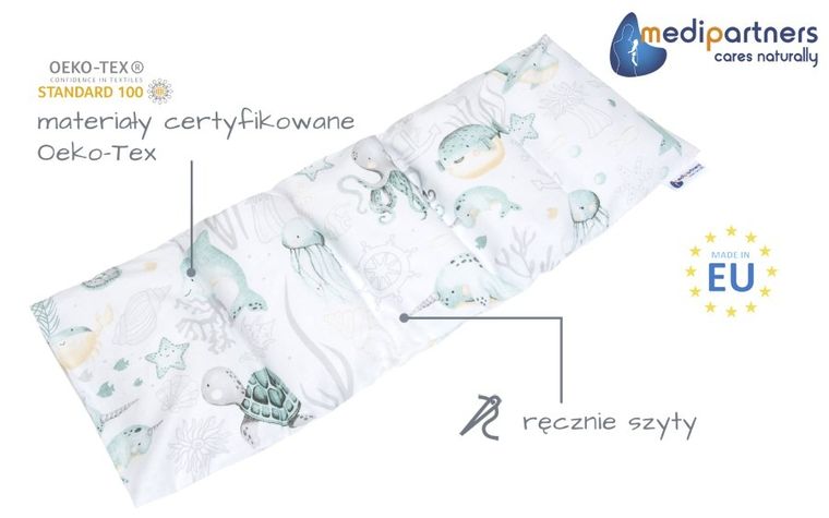 Medi Partners, Ocean, termofor 5-komorowy z pestkami wiśni, 20-60 cm