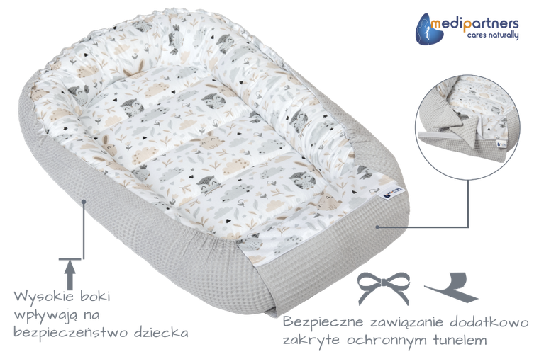 Medi Partners, Polana, gniazdo niemowlęce, kokon, wafel szary