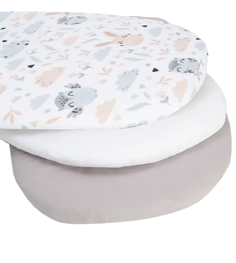 Medi Partners, Polana, prześcieradło z gumką do łóżeczka, bawełniane, 86-40 cm, 3 szt.