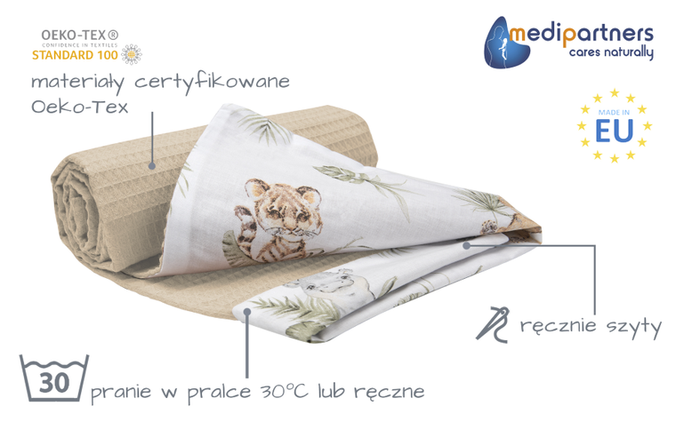 Medi Partners, Safari, kocyk, wafel, 75-100 cm