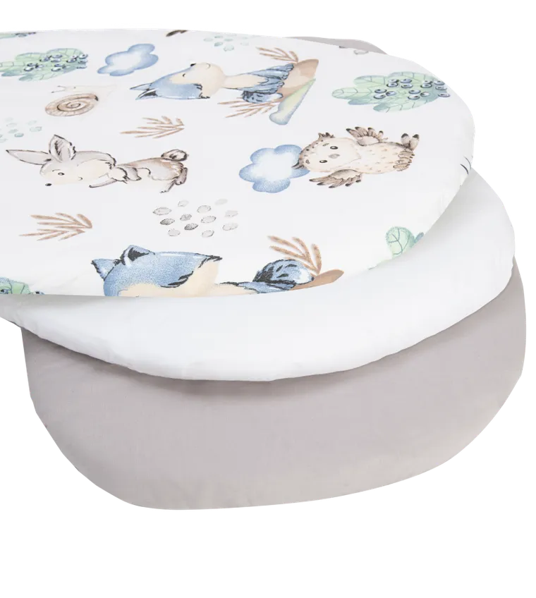 Medi Partners, Sarny, Jeż, prześcieradło z gumką do łóżeczka, bawełniane, 86-40 cm, 3 szt.