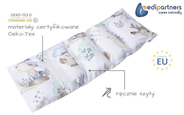 Medi Partners, Sarny, Jeż, termofor 5-komorowy z pestkami wiśni, 20-60 cm