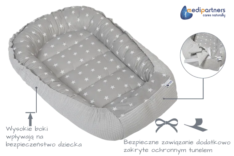 Medi Partners, Stars, gniazdo niemowlęce, kokon, wafel szary